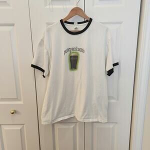 Men's XL Paddy Rock Radio Short Sleeve Shirt Pint of Beer Shamrock Detail Back